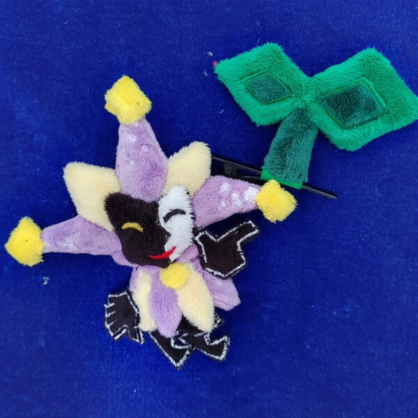 Flat Plush - Dimentio + floro sprout hair clip