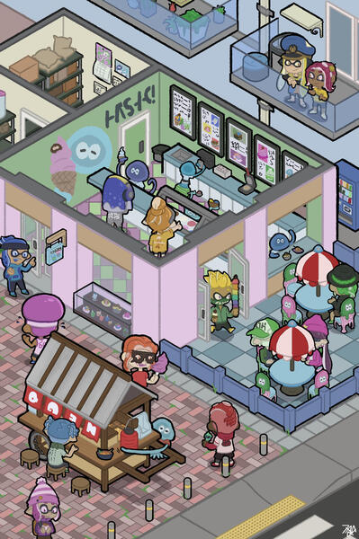 Zine - Splatoon Sweet Treats page art