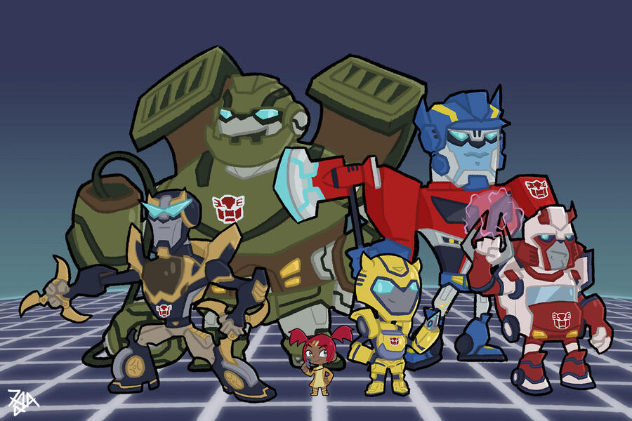 Transformers Animated postcard