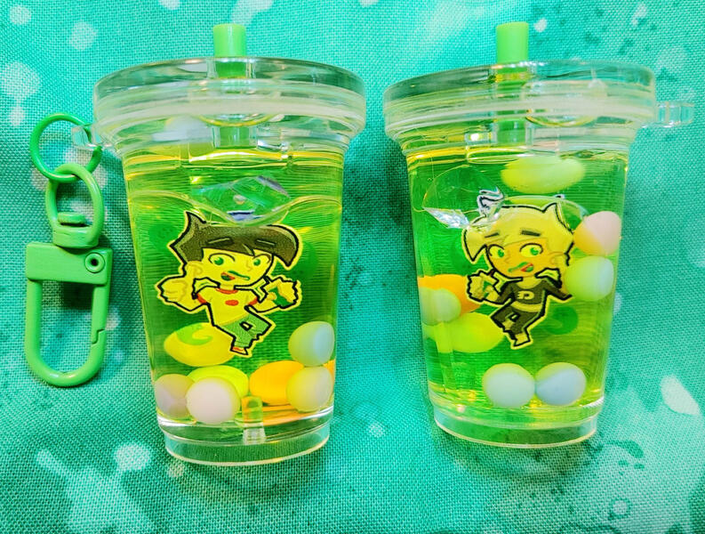 Liquid Keychain - Danny Phantom Soda Cup